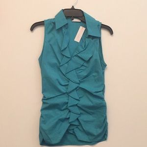 New York and Company Ruffled Blouse , Size S, NWT